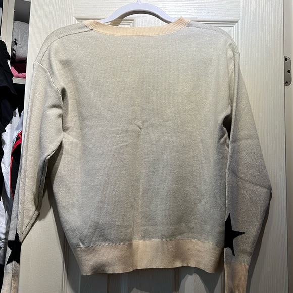 Knitted Long Sleeve Sweater Crew Neck Cute Star Printed Pullover - Picture 2 of 7